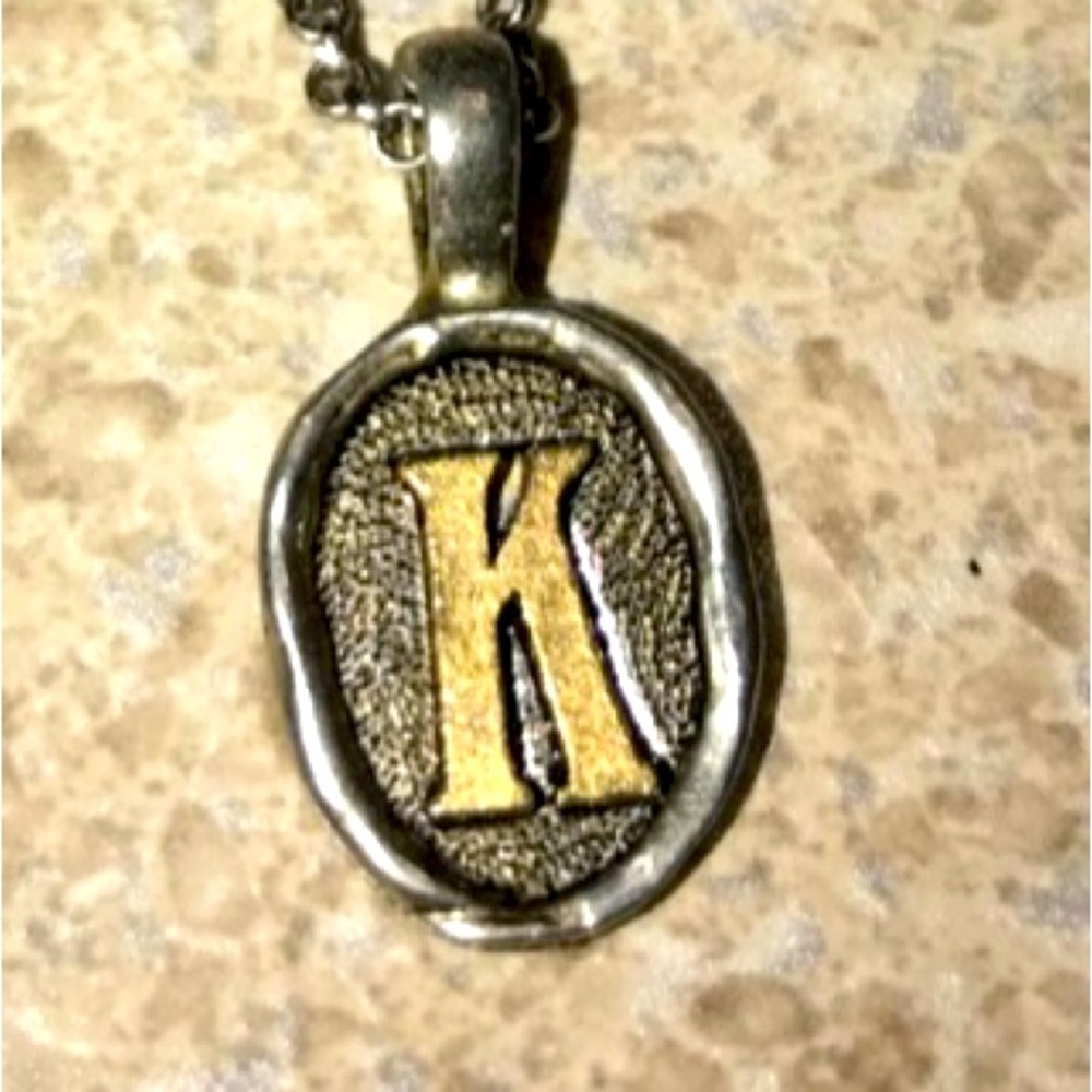 ISO Thirty One JK Wax Seal Initial K Pendant